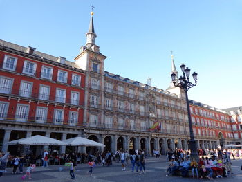 Group of people in front of building