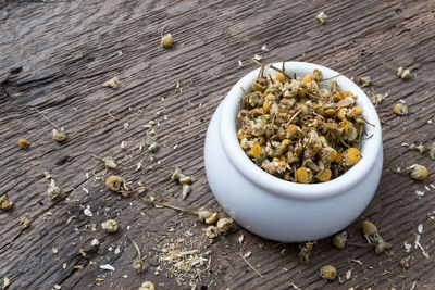 Close-up of food on table