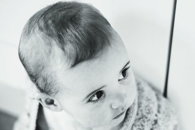 Close-up of boy at home