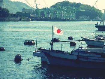 Boats in river