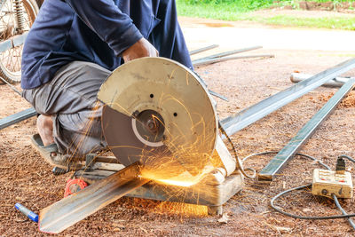 Man working on construction site