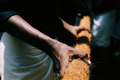 Close-up of hands