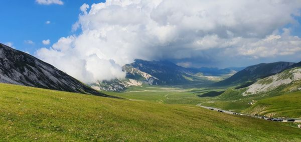 Panoramic view of landscape against sky