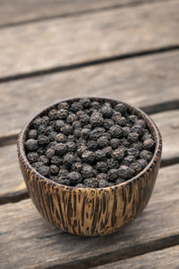 Close-up of food in bowl on table