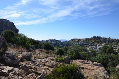 Scenic view of mountain against sky