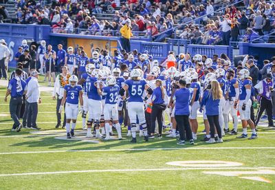 Football team huddle