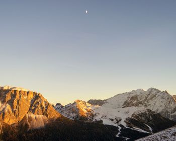 Scenic view of mountains against clear sky