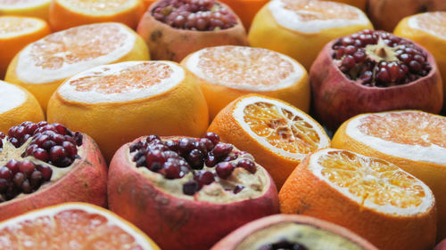 Full frame shot of orange fruits