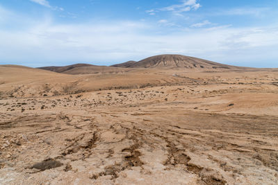 Scenic view of desert against sky