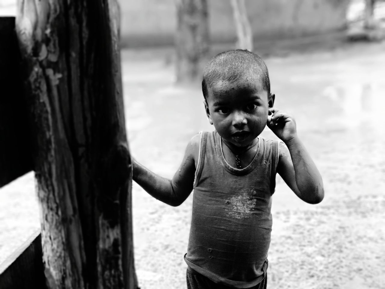 PORTRAIT OF CUTE BOY STANDING