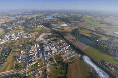 High angle view of cityscape