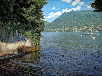 Scenic view of river against sky