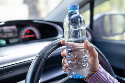 Close-up of water bottle