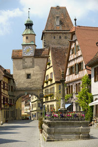 Medieval town rothenburg ob der tauber in bavaria, germany