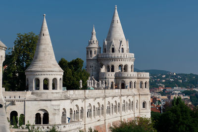 View of historical building against blue sky