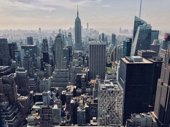 Aerial view of buildings in city