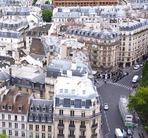 High angle view of cityscape