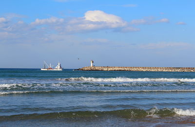 Scenic view of sea against sky