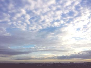 Low angle view of clouds in sky