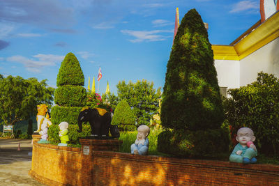 Statue against clear sky