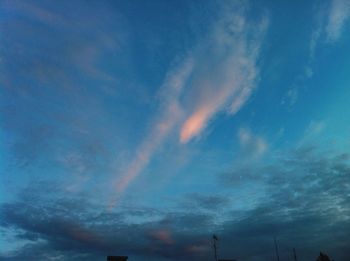 Low angle view of cloudy sky