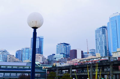 View of skyscrapers in city