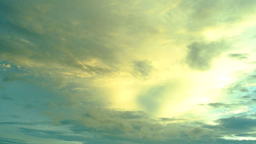 Low angle view of clouds in sky