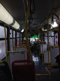 Interior of empty train