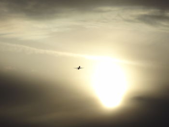 Low angle view of sky at sunset