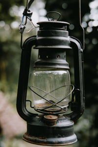 Close-up of electric lamp