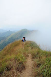 Scenic view of landscape with mountains in background