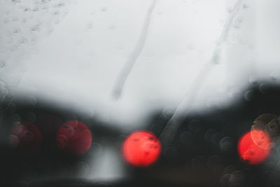 Full frame shot of wet glass window