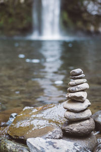 Stack of stones in water