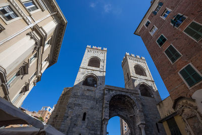 Low angle view of historic building against sky