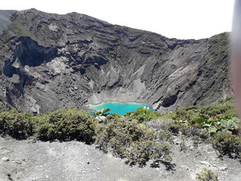 Scenic view of mountain range against sky