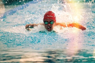 Person playing in water