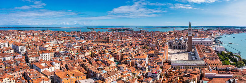 Aerial view of venice near saint mark's square