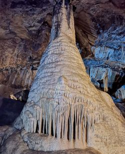 Low angle view of rock formation in cave