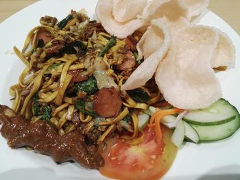 Close-up of salad in plate