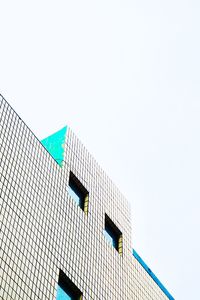 Low angle view of building against clear sky