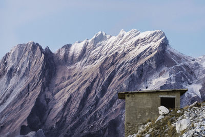 Scenic view of mountains against clear sky