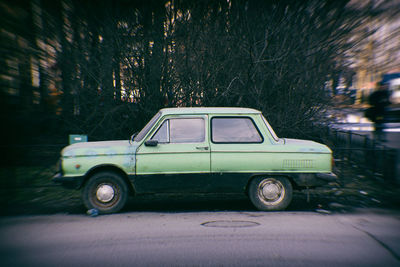 Car on road