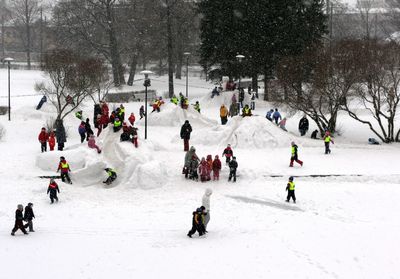 Group of people in snow