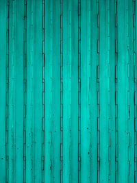 Full frame shot of blue wooden fence