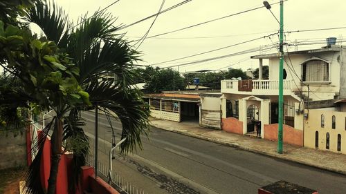 View of buildings along road