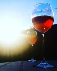 Close-up of wine glass