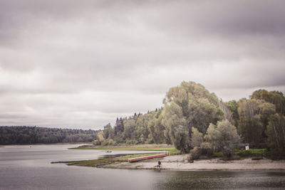 Scenic view of river against sky