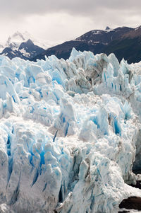 Close up of glacier perito moreno in los glacieres national park in argentina