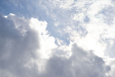 Low angle view of clouds in sky