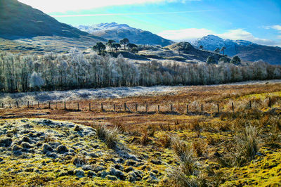 Highlands in scotland during wintertime